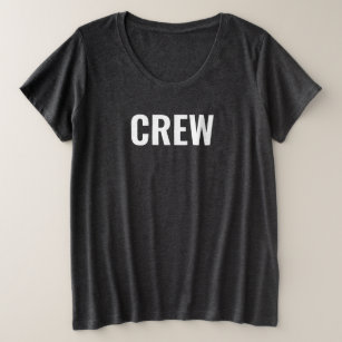 Frauen plus große T - Shirt Mitarbeiter Crew Mitgl
