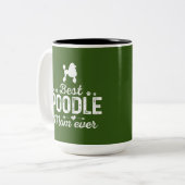 Frauen Poodle Mama Hunde Mama bester Begleiter Zweifarbige Tasse (Vorderseite Links)