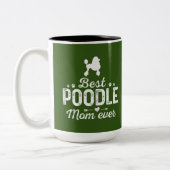 Frauen Poodle Mama Hunde Mama bester Begleiter Zweifarbige Tasse (Links)