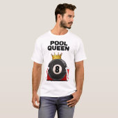 Frauen Pool Shirts für Mädchen Pool Queen White Wo (Vorne ganz)