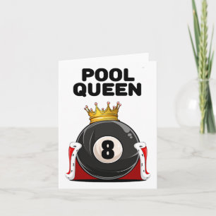 Frauen Pool Shirts für Mädchen Pool Queen White Wo Karte