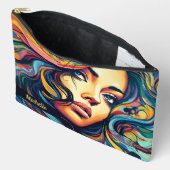 Frauen Pop Art Large Zubehörtasche (Offen)