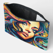 Frauen Pop Art Large Zubehörtasche (Offen)