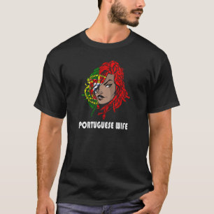 Frauen Portugiesische Ehefrau Portugal Portugiesis T-Shirt