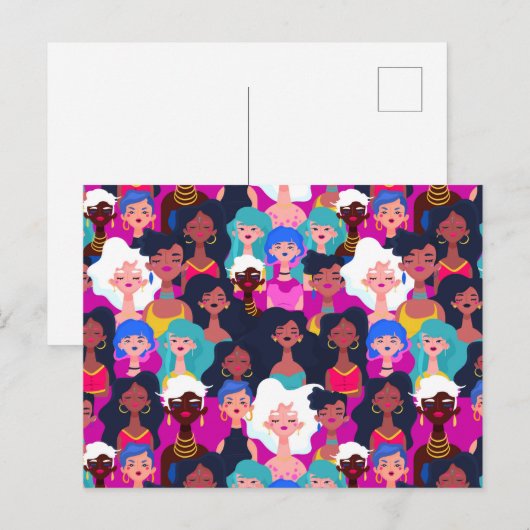 Frauen Postkarte (Vorne/Hinten)