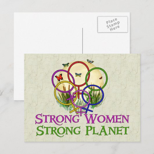 Frauen Postkarte (Vorne/Hinten)