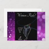 Frauen Postkarte (Vorne/Hinten)