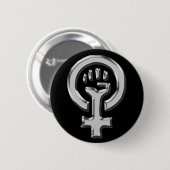 Frauen-Power-Chromknopf Button (Vorne & Hinten)