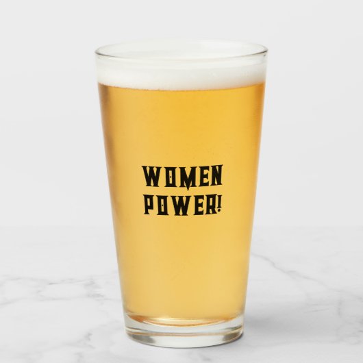 FRAUEN POWER! GLAS (Vorne (Gefüllt))