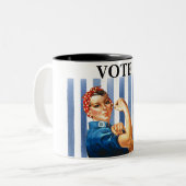 Frauen Power Kaffee Tasse (Vorderseite Links)