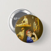 Frauen-Power - Knopf Button (Vorne & Hinten)