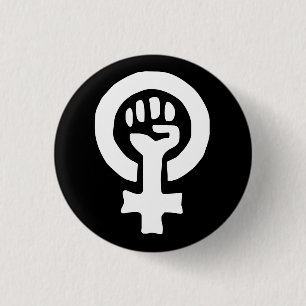 Frauen-Power-Knopf Button