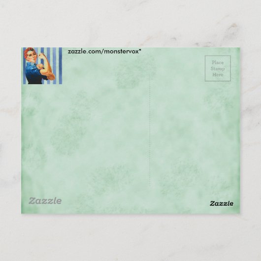 Frauen Power Postkarte (Rückseite)