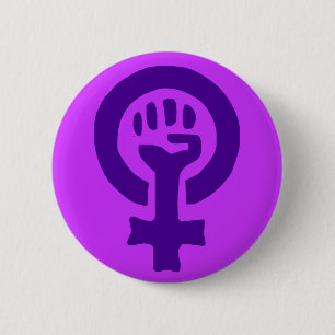 Frauen-Powerknopf Button
