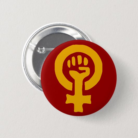 Frauen-Powerknopf Button (Vorne & Hinten)