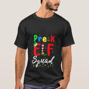 Frauen Pre K Elf Squad Weihnachts Elf Lehrerin Stu T-Shirt
