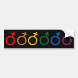 FRAUEN PRIDE COLORS AUTOAUFKLEBER