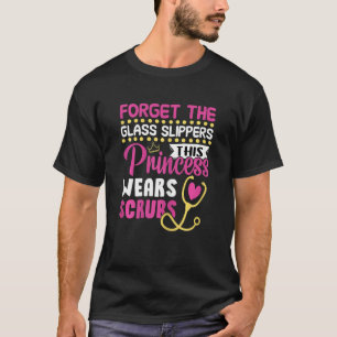 Frauen Prinzessin trägt Scrubs in Woche ärztliche  T-Shirt