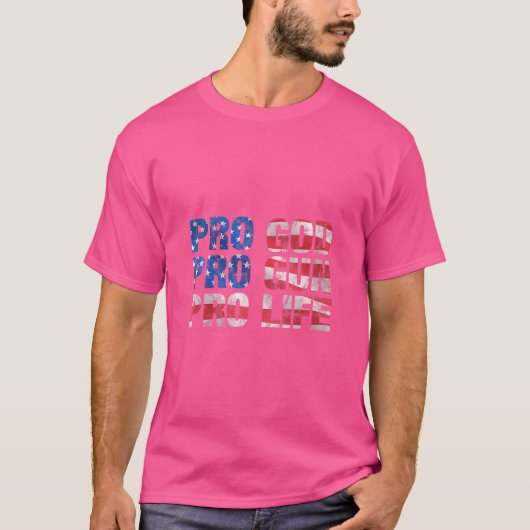 Frauen Pro God Pro Gun Pro Life T-Shirt (Vorderseite)