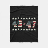 Frauen Pro Trump 2024 45. Potus 45 = 47 Präsident  Fleecedecke (Vorderseite)