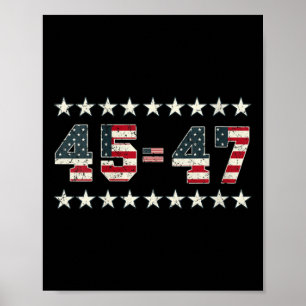 Frauen Pro Trump 2024 45. Potus 45 = 47 Präsident Poster