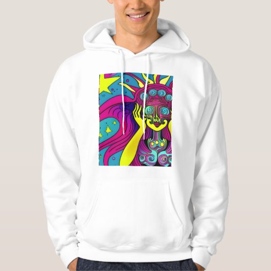 FRAUEN PSICODELIC HOODIE (Vorderseite)