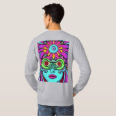 FRAUEN PSICODELIC T-Shirt (Schwarz voll)