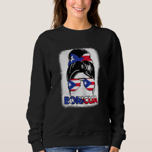 Frauen Puerto Rico Flagge Hispanic Heritage Boricu Sweatshirt