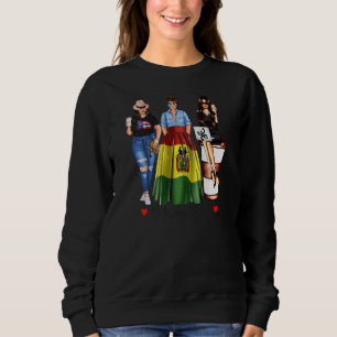 Frauen Puerto Rico Geboren Bolivian Blood Patrioti Sweatshirt