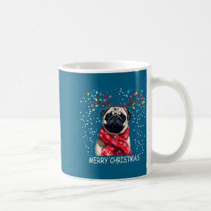 Frauen Pug Hund Xmas Santa Hut F Weihnacht Langarm Kaffeetasse