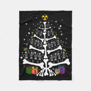 Frauen Radiologie Skelett Weihnachtsbaum Xray Tech Fleecedecke
