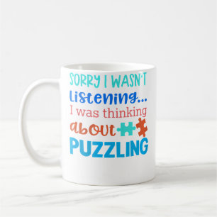 Frauen Rätsel-Hobby Lustiger Spruch Jigsaw Puzzle Kaffeetasse