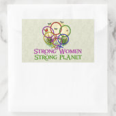 Frauen Rechteckiger Aufkleber (Tasche)