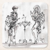 Frauen Rechteckiger Pappuntersetzer (Vorderseite)