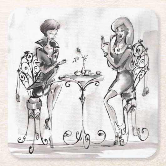 Frauen Rechteckiger Pappuntersetzer (Vorderseite)