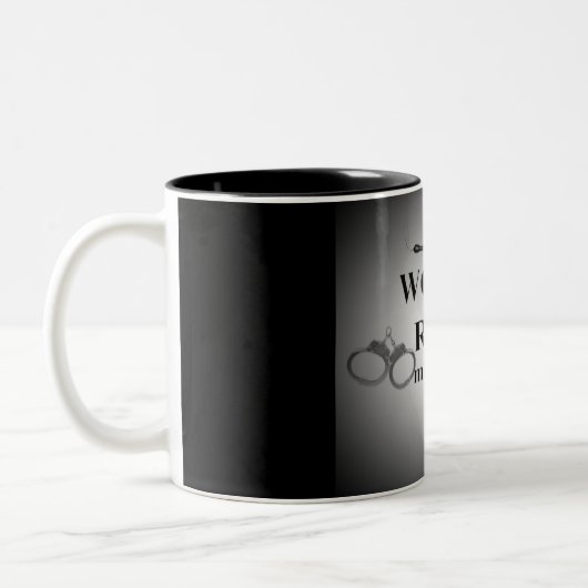 FRAUEN-REGEL-MANN-AUFSCHLAG ZWEIFARBIGE TASSE (Links)