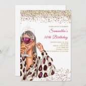 Frauen Regenbogen Geburtstagseinladungen Einladung (Vorne/Hinten)