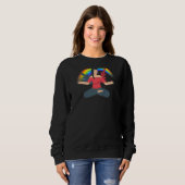 Frauen Regenbogen Lila Yoga Sweatshirt (Vorne ganz)