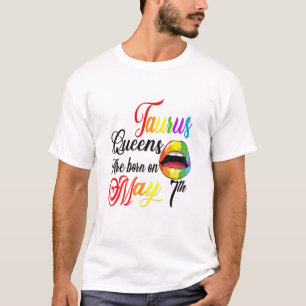 Frauen Regenbogenlippen Queens sind am 7. Mai Gebo T-Shirt