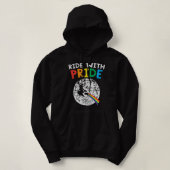 Frauen reiten mit stolzen LGBT Lesben, schwul-lesb Hoodie (Design vorne)