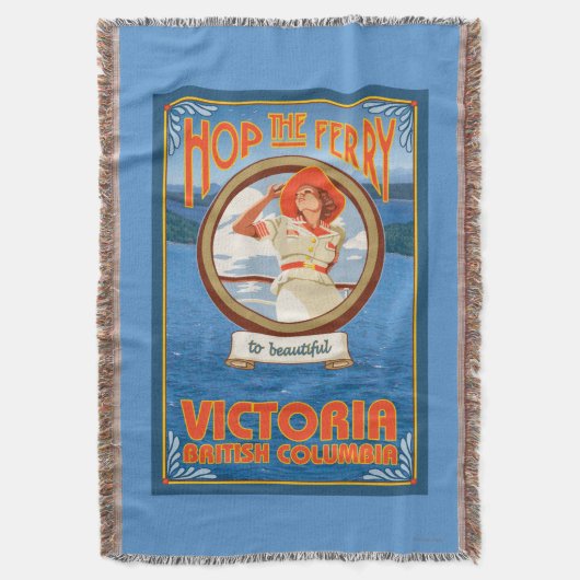 Frauen-Reitfähre - Victoria, BC Kanada Decke (Vorderseite Vertikal)