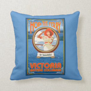 Frauen-Reitfähre - Victoria, BC Kanada Kissen