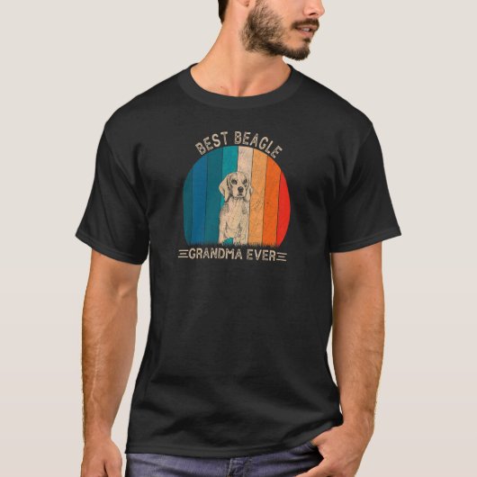 Frauen Retro Beagle Hundedesign für Großmutter" T-Shirt (Vorderseite)