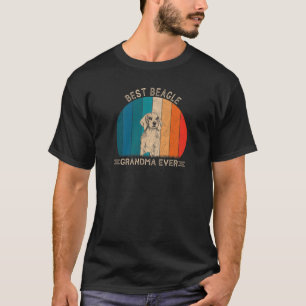 Frauen Retro Beagle Hundedesign für Oma Funny m T-Shirt