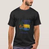 Frauen Retro Coole Clearwater Beach gestörter Flor T-Shirt (Vorderseite)