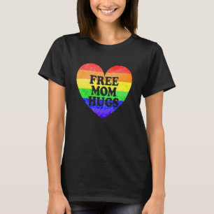 Frauen Retro Free Mom Hugs Regenbogen Lgbtq Lgbt S T-Shirt