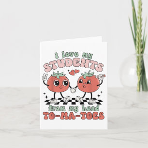Frauen Retro I Liebe meine Schüler Valentine Lehre Karte