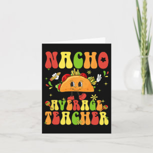 Frauen Retro Nacho Durchschnittslehrer Wertungsket Karte