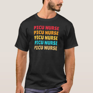Frauen Retro Picu Krankenpflege Kinder Intensivpfl T-Shirt