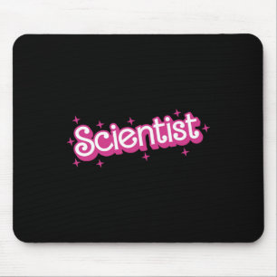 Frauen Retro Rosa Wissenschaftlerin Naturwissensch Mousepad